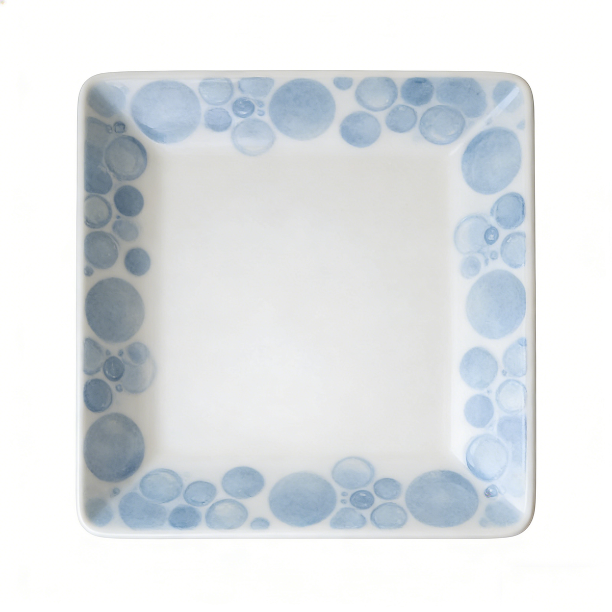 Soft Blue Bubble Square Plate