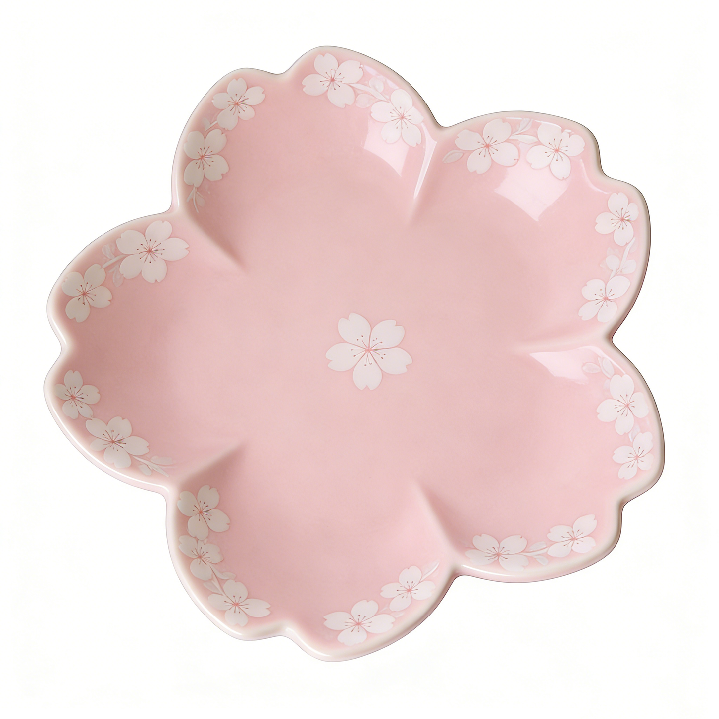 Cherry Blossom Pink Flower Plate