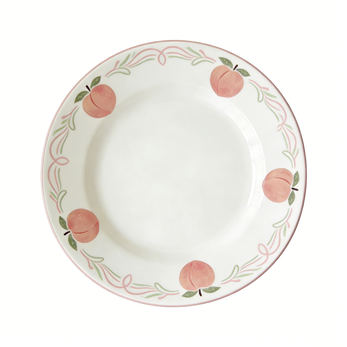 Charming Peach Vine Round Plate