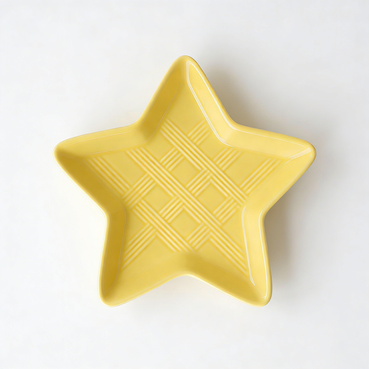 Cheerful Yellow Star Shaped Plate