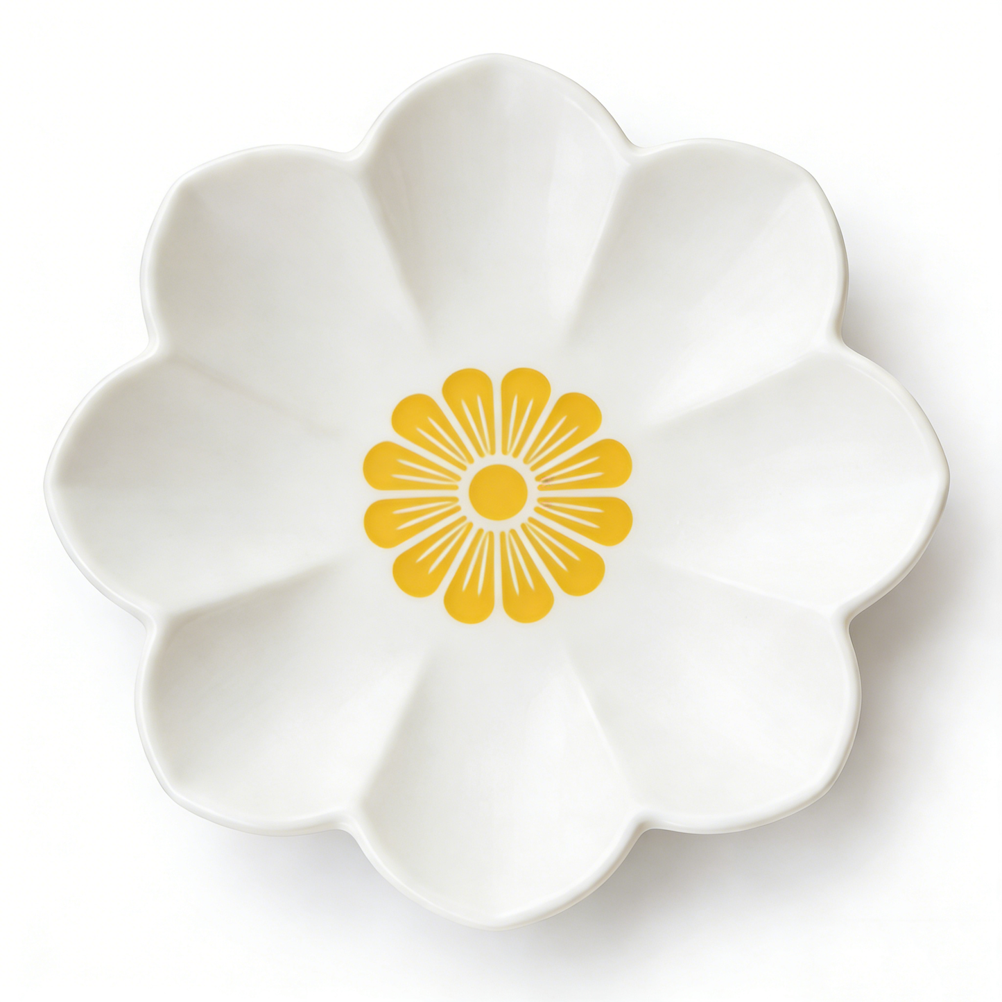 Elegant White Flower Shaped Plate