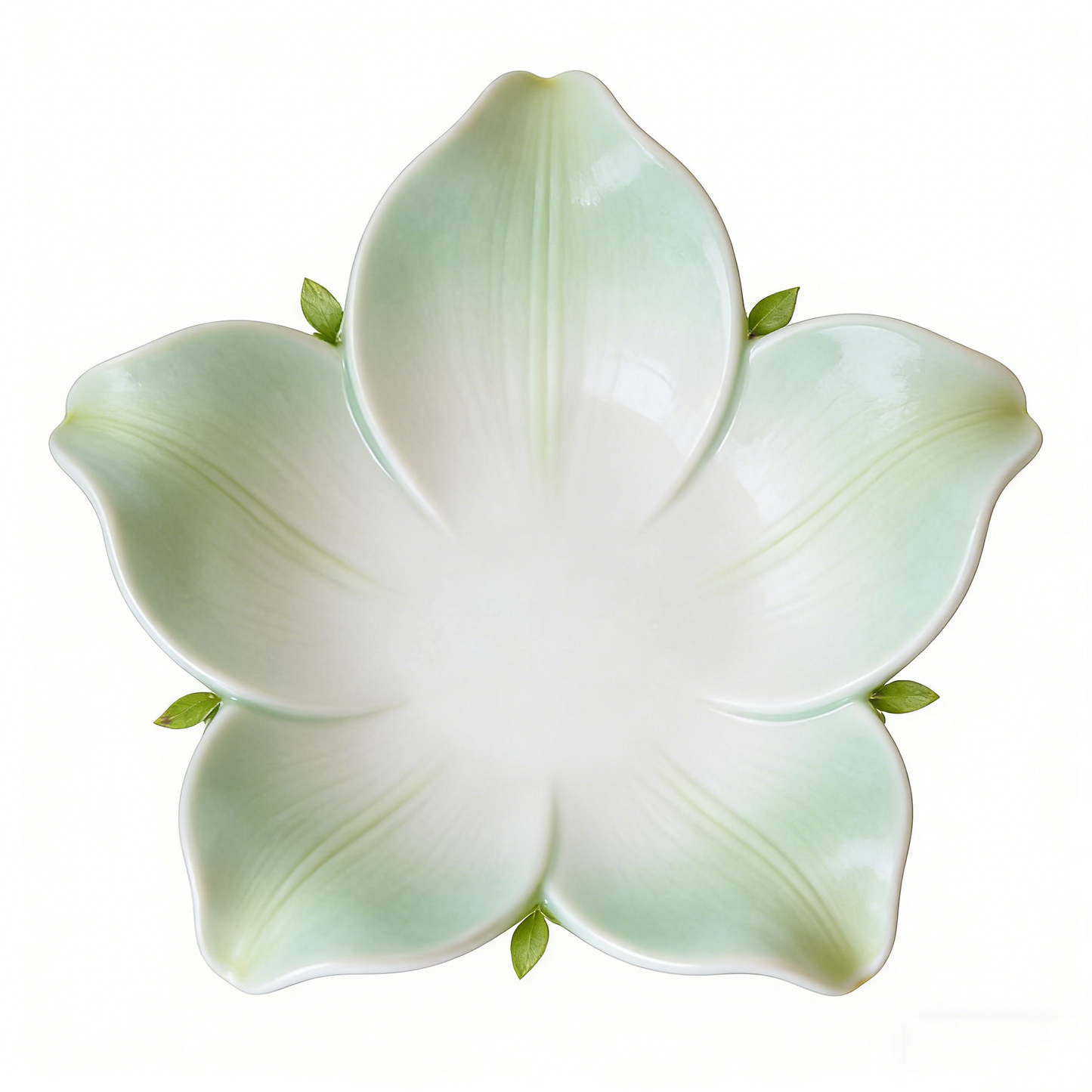 Fresh Green Lotus Flower Plate