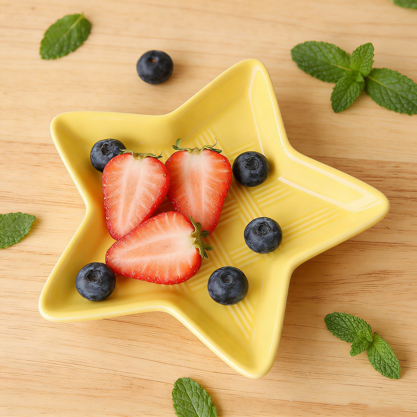 Cheerful Yellow Star Shaped Plate