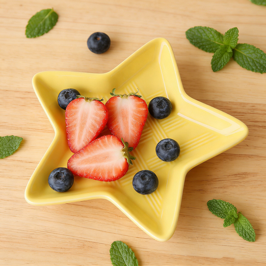 Cheerful Yellow Star Shaped Plate