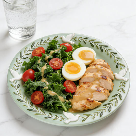 Peaceful Green Dove & Olive Plate