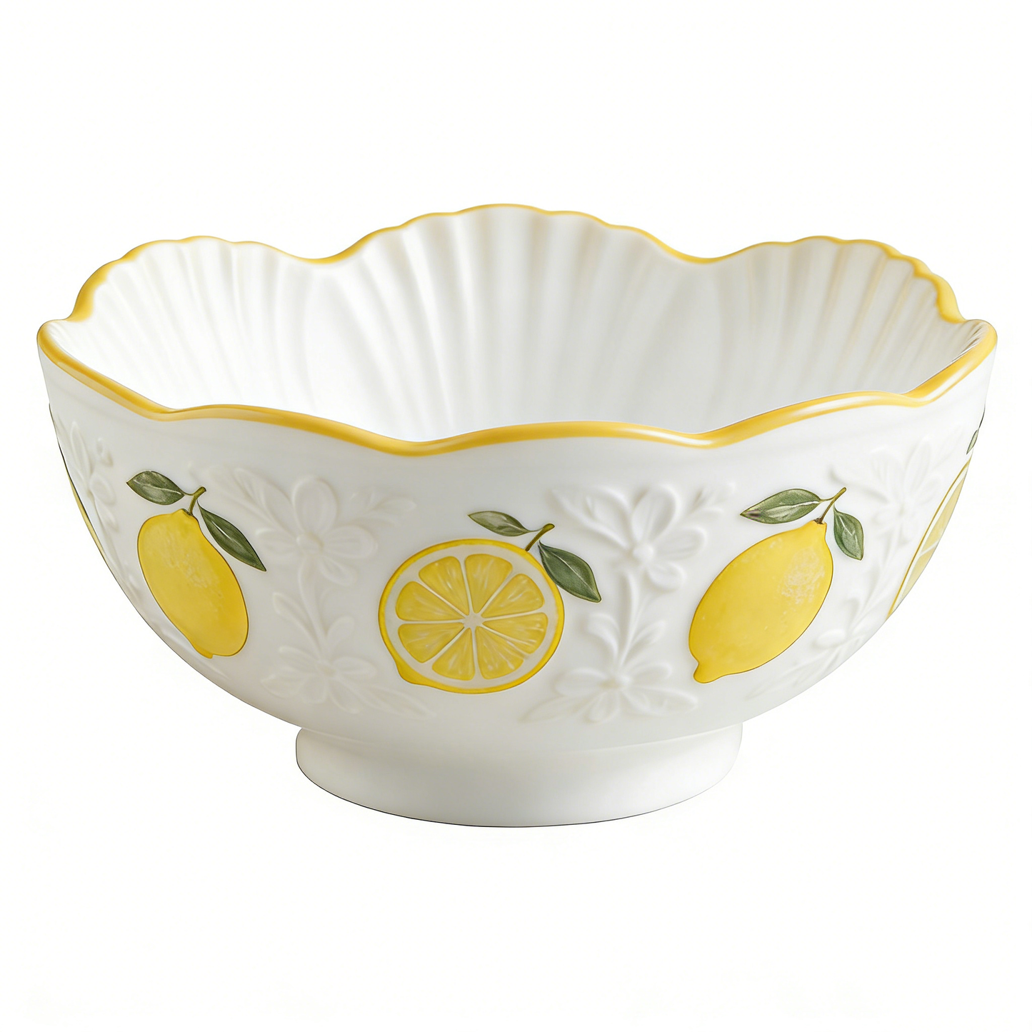 Lemon Embossed Ceramic Bowl