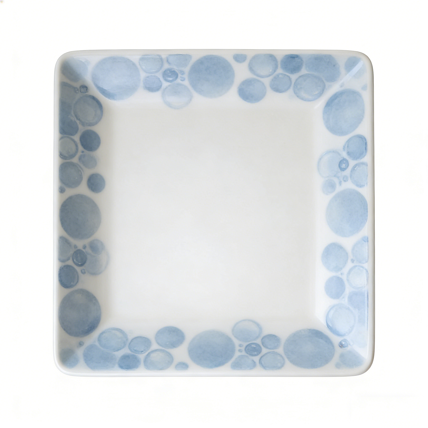 Soft Blue Bubble Square Plate