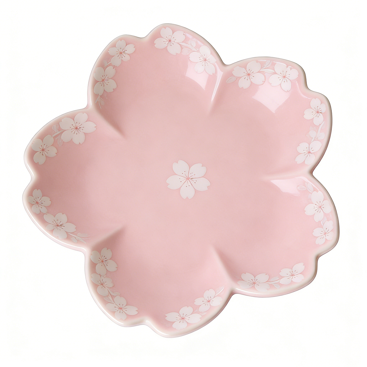 Cherry Blossom Pink Flower Plate