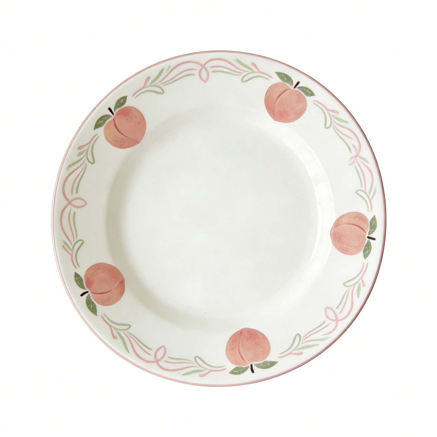 Charming Peach Vine Round Plate