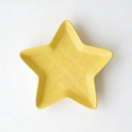 Cheerful Yellow Star Shaped Plate