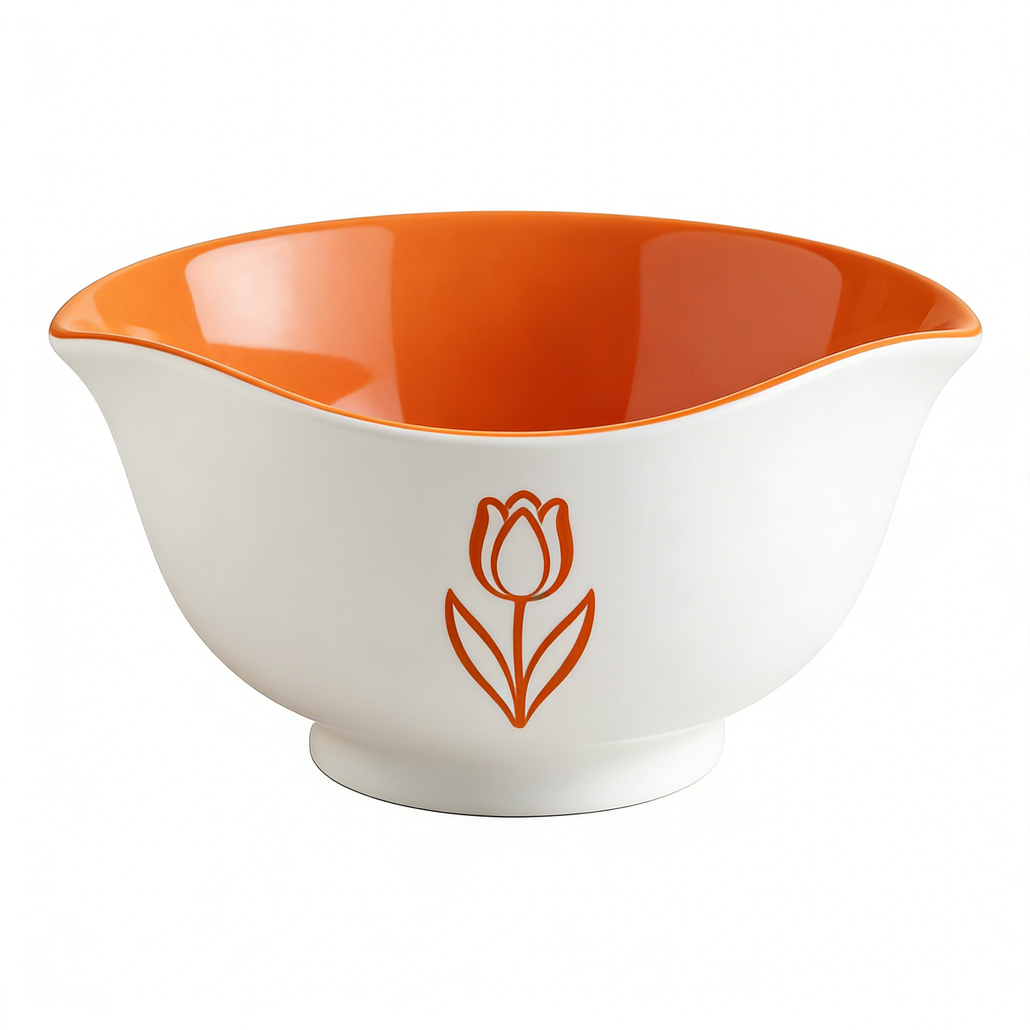 Orange Tulip Ceramic Bowl