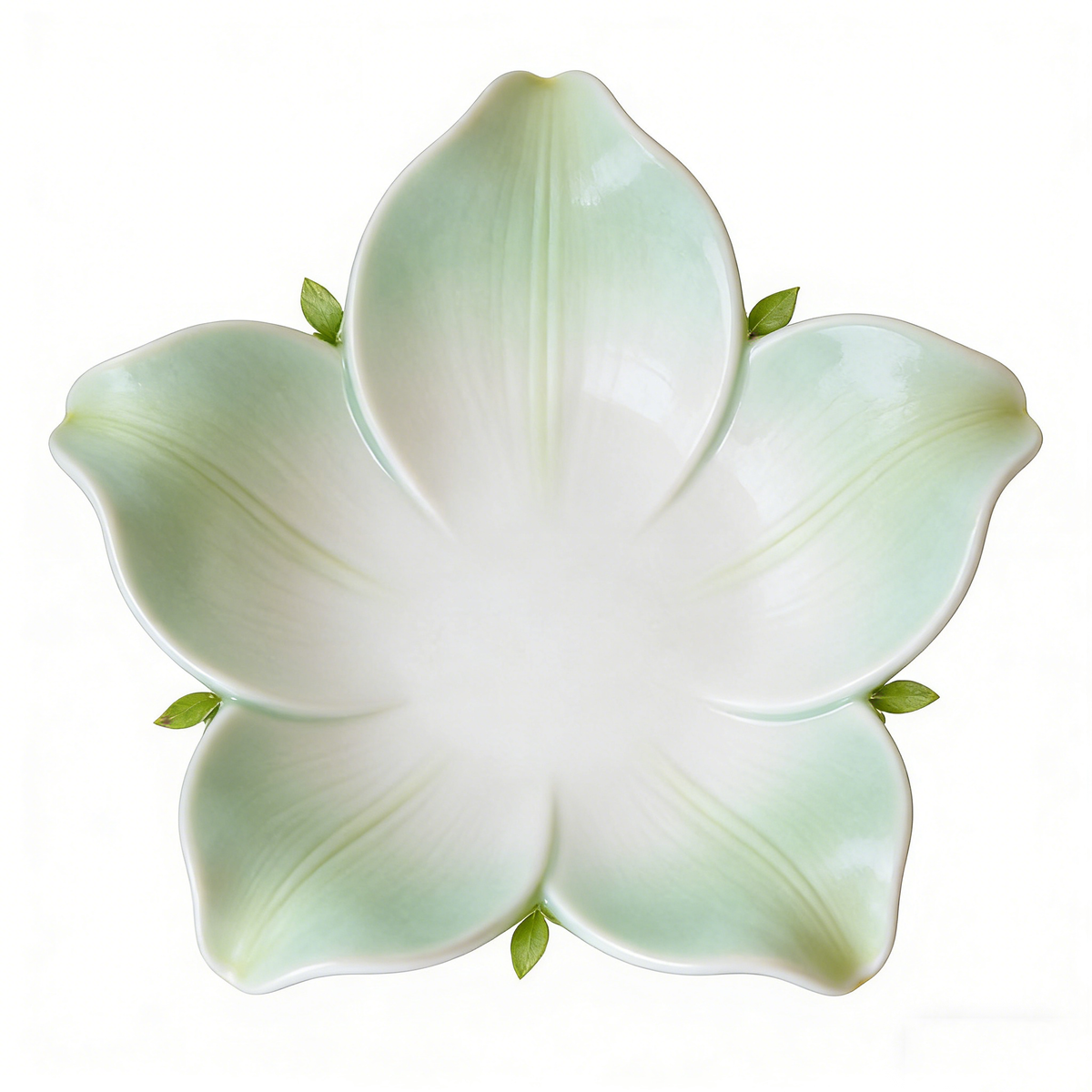 Fresh Green Lotus Flower Plate